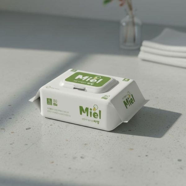 미엘 화이트 순한 아기 물티슈 80매 20팩 대용량