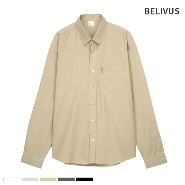 빌리버스 [패션플러스][빌리버스]빌리버스 남성 셔츠 BMS079 무지 긴팔 남방