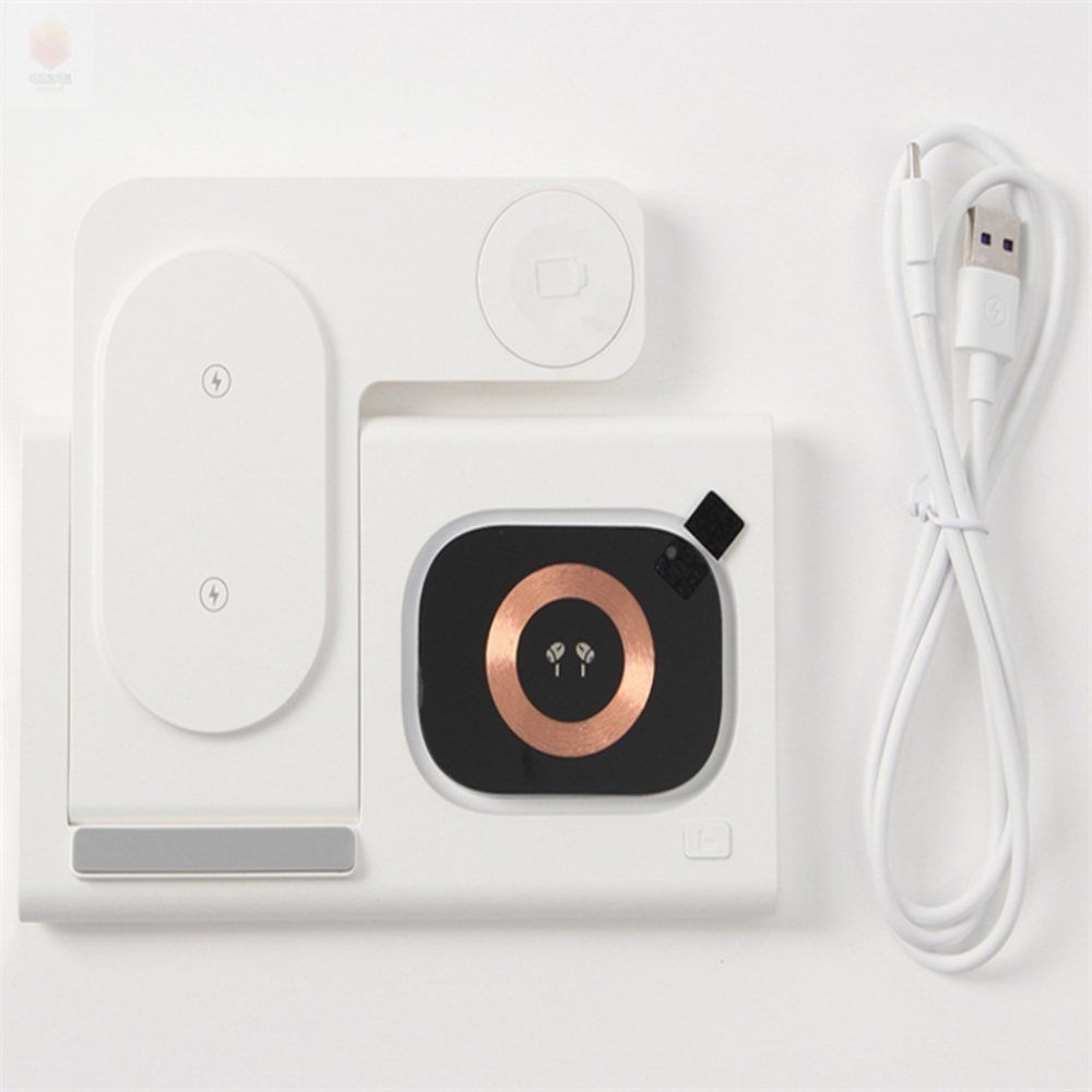 고프로컬렉션 4IN1 애플용 고속 무선충전기 화이트 멀티충전기케이블3IN1 무선충전패드