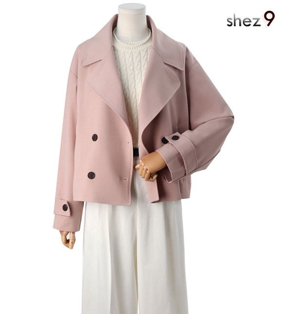 쉬즈넘버나인 [패션플러스][쉬즈넘버나인]제우스 더블 트렌치 자켓