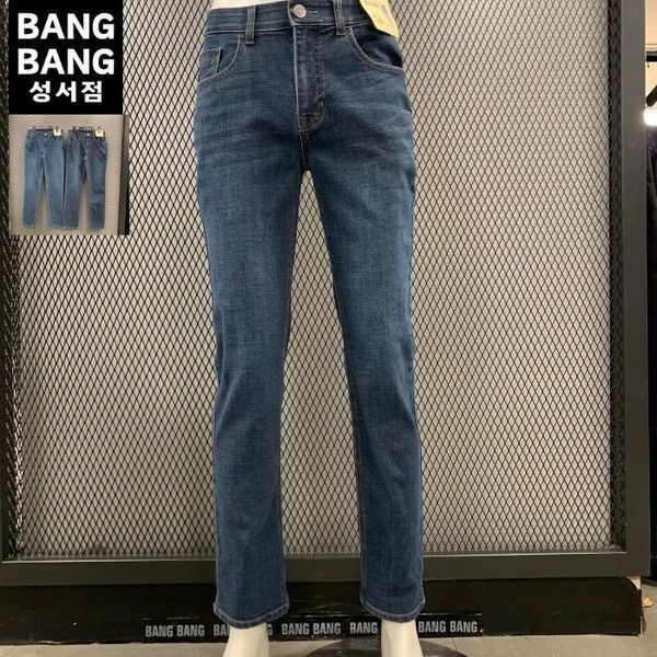 뱅뱅 [하프클럽]뱅뱅 HC04 봄남성인밴드 기본일자핏 스판 청바지 NQM244