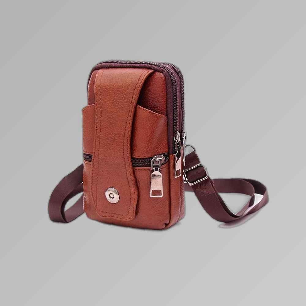 GDM 소가죽 포켓 힙색 허리백 미니 소형백 벨트 허리 파우치 주머니 남자허리띠백 폰힙색가방 노가다가방 물통