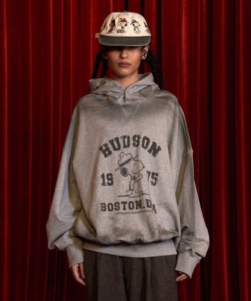 펜필드 PENFIELD P X PEANUTS HUDSON SWEAT HOODIE GREYFQ4KT28U