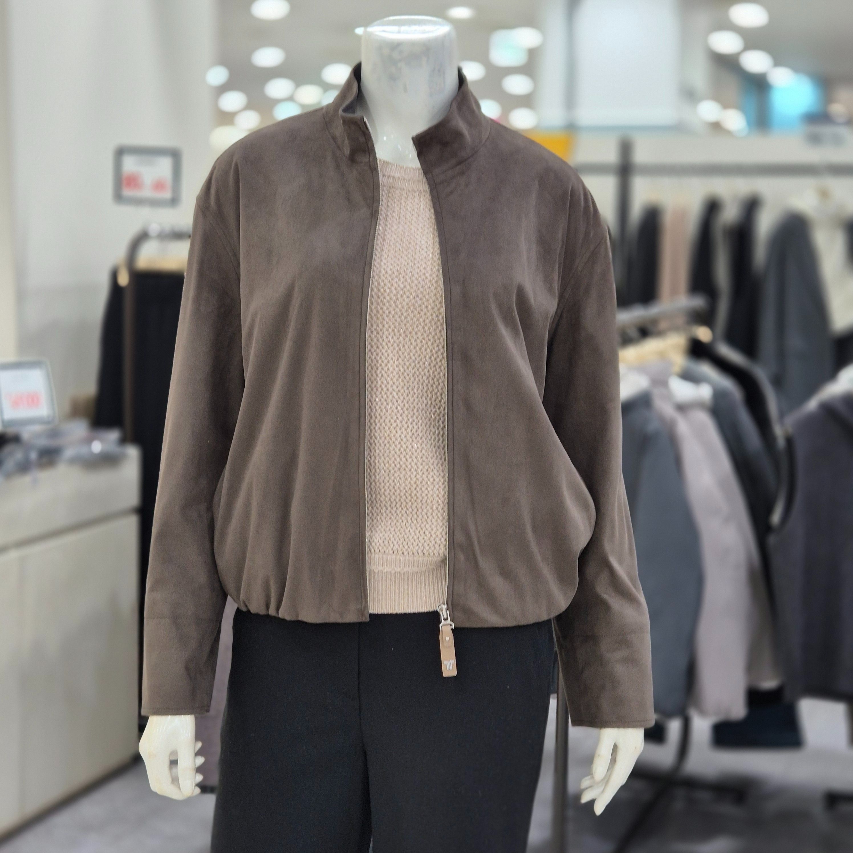 레노마레이디스 레더 스웨이드 점퍼 R2H11LJP010