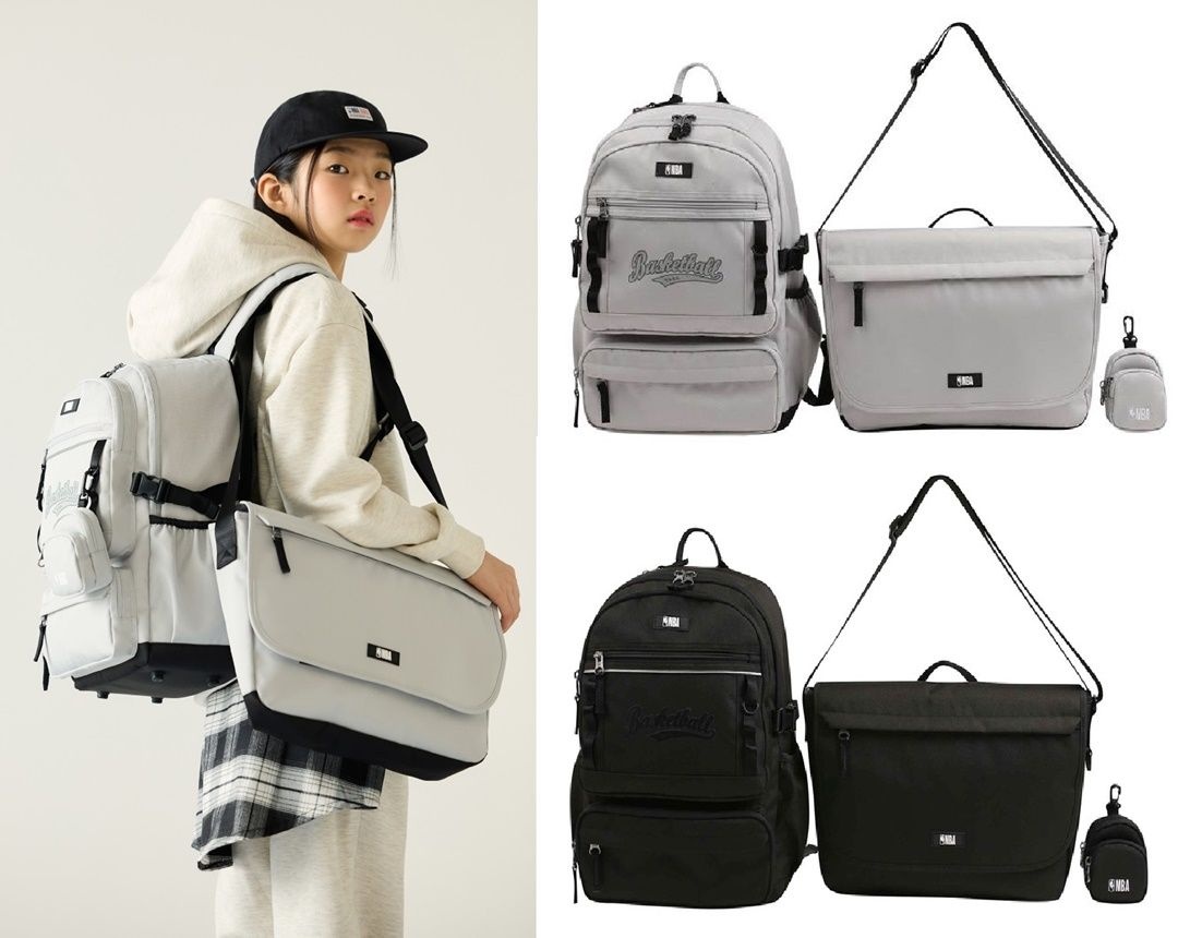 [롯데백화점] NBA 키즈 NBA 듀얼 맥스 백팩(메신저백 SET)(K251AB010P) LE1221000832