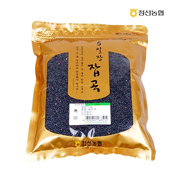 [정선농협] 오일장잡곡 흑미 1봉/2봉/3봉/5봉(봉당1kg)