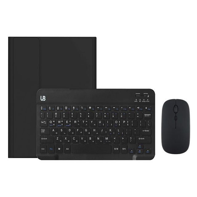 복지니마켓 협력사 FE 갤럭시탭S10 케이스+키보드+마우스 키보드 세트 블루투스 호환 마우스 휴대용 무선 키보드