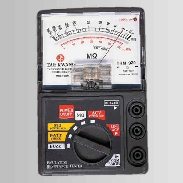 절연저항계(아날로그) TKM-910 전기테스터기 디지털테스터 검전기 배선테스터기 푸시풀테스터 3D테스터 수압테스