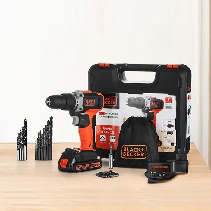 블랙앤데커 20V 전동 드릴 (25pcs 액세서리 포함) EBCD703K 코스트코 두레샵2511