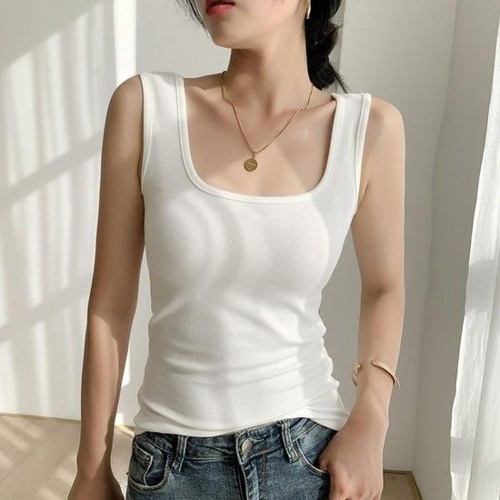 상세페이지 참조 [MEK0PL19_62_62]슬림핏나시 스판 스퀘어 나시(44~77)