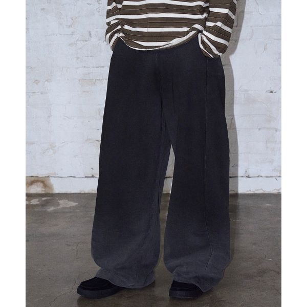 UNTITLED SEOUL UNTITLED SEOUL 어블리비언 더스트 페이드 커브드 팬츠 블랙 차콜