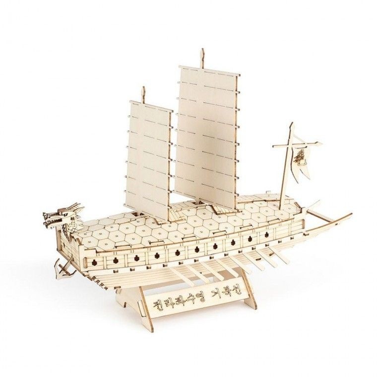 EAS DIY 목재조립 미니 전라좌수영 거북선