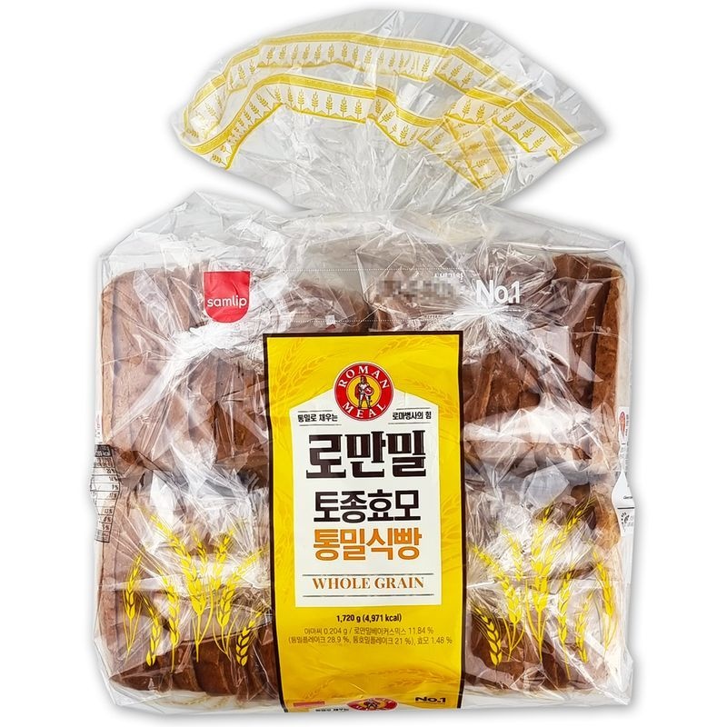 삼립 로만밀 토종효모 통밀식빵 1720g(430g x 4개)