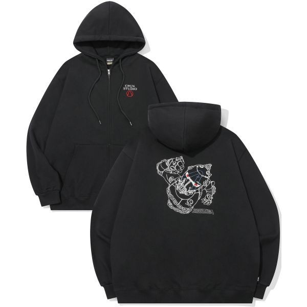 CPGN STUDIO 꼼파뇨 CPGN X 보더랜드4 밴딧 후드 집업 블랙