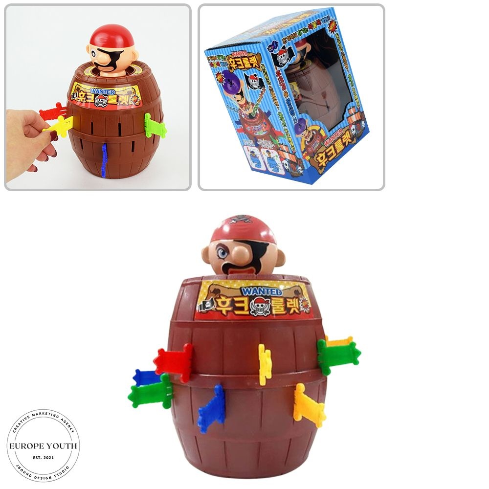 [유럽청년][오늘출발] 해적룰렛 가족게임 통에칼꽂는 복불복게임 커피내기 진사람정하기