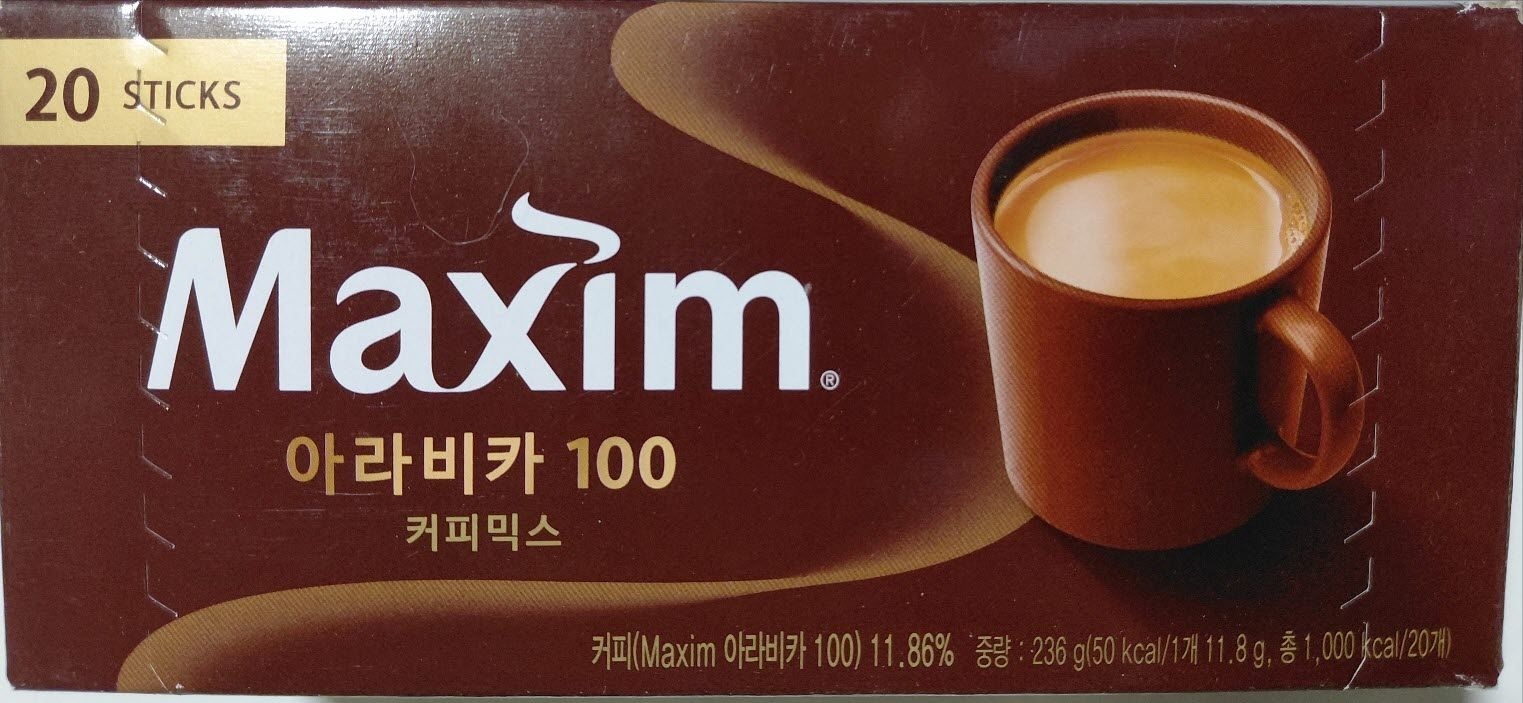 (무료배송)동서식품/나만의 행복한 작은 카페/맥심 아라비카 100 커피믹스 236g(11.8g x 20티)