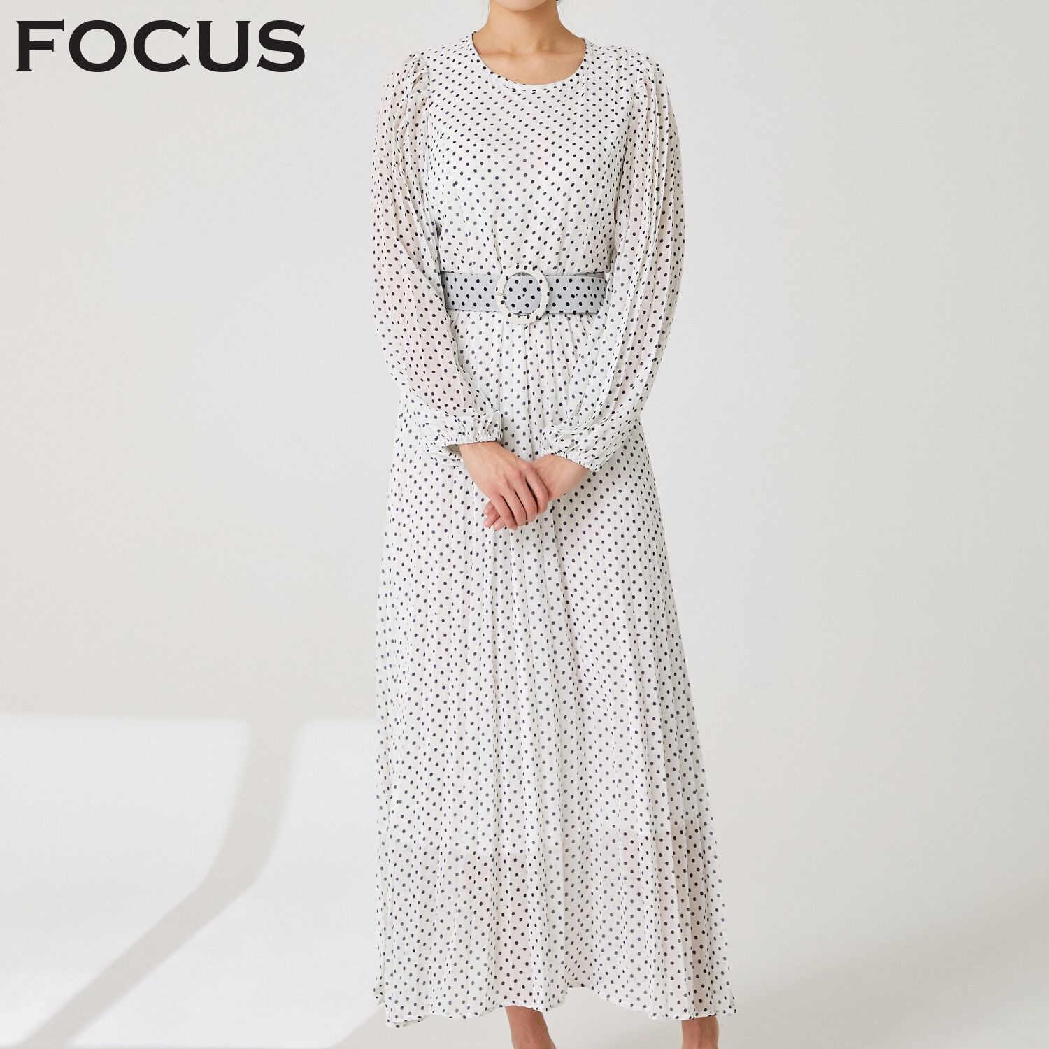 포커스 [모다아울렛][포커스]도트쉬폰원피스 / FS2A7OP0082_JK 전주김제점