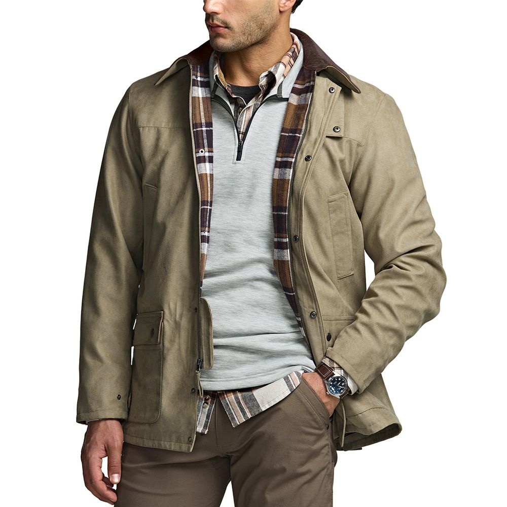 민영상사 CQR [한정수량] 코듀로이 배색 스웨이드 워크 헌팅 자켓