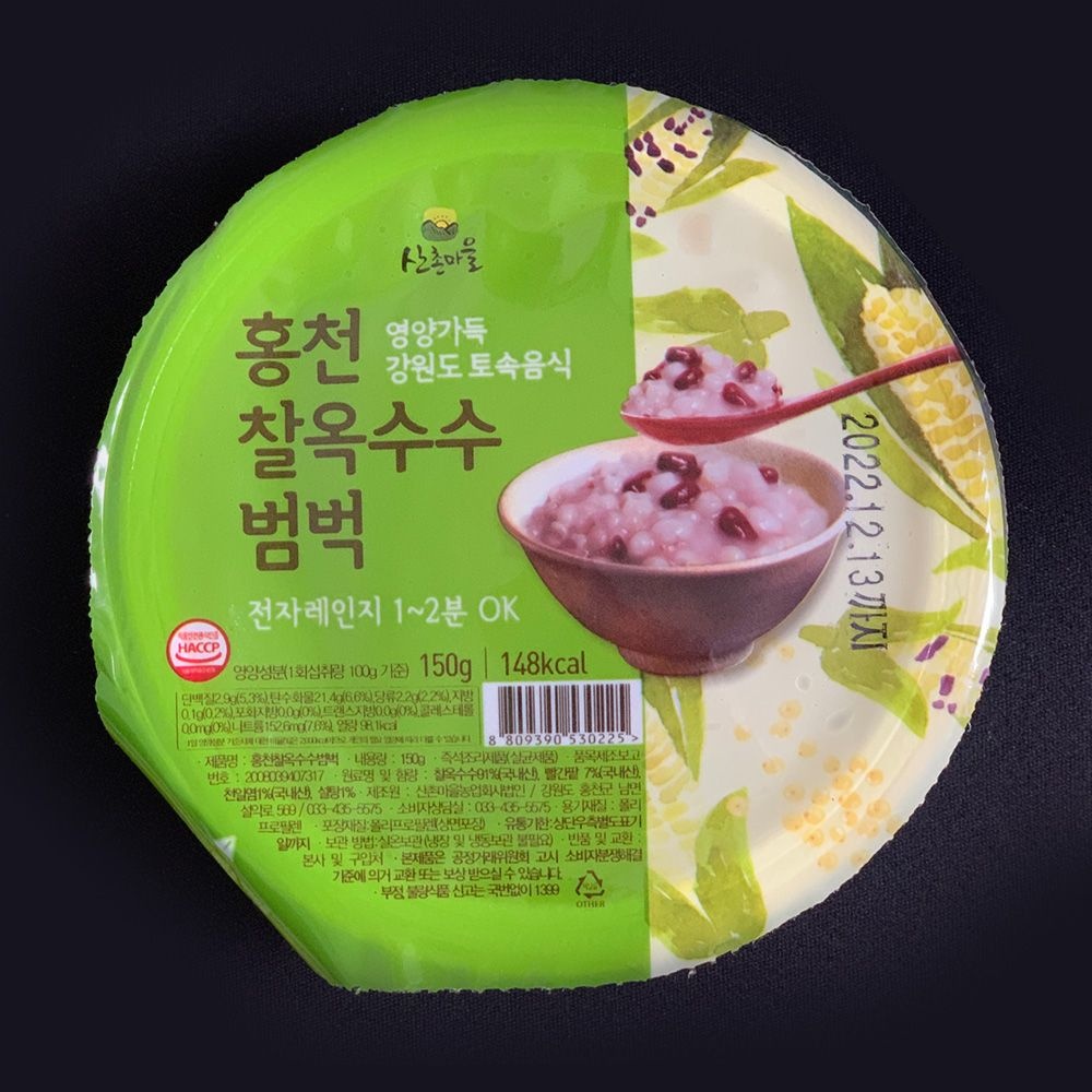 홍천 멸균 찰옥수수범벅 150g x 12개