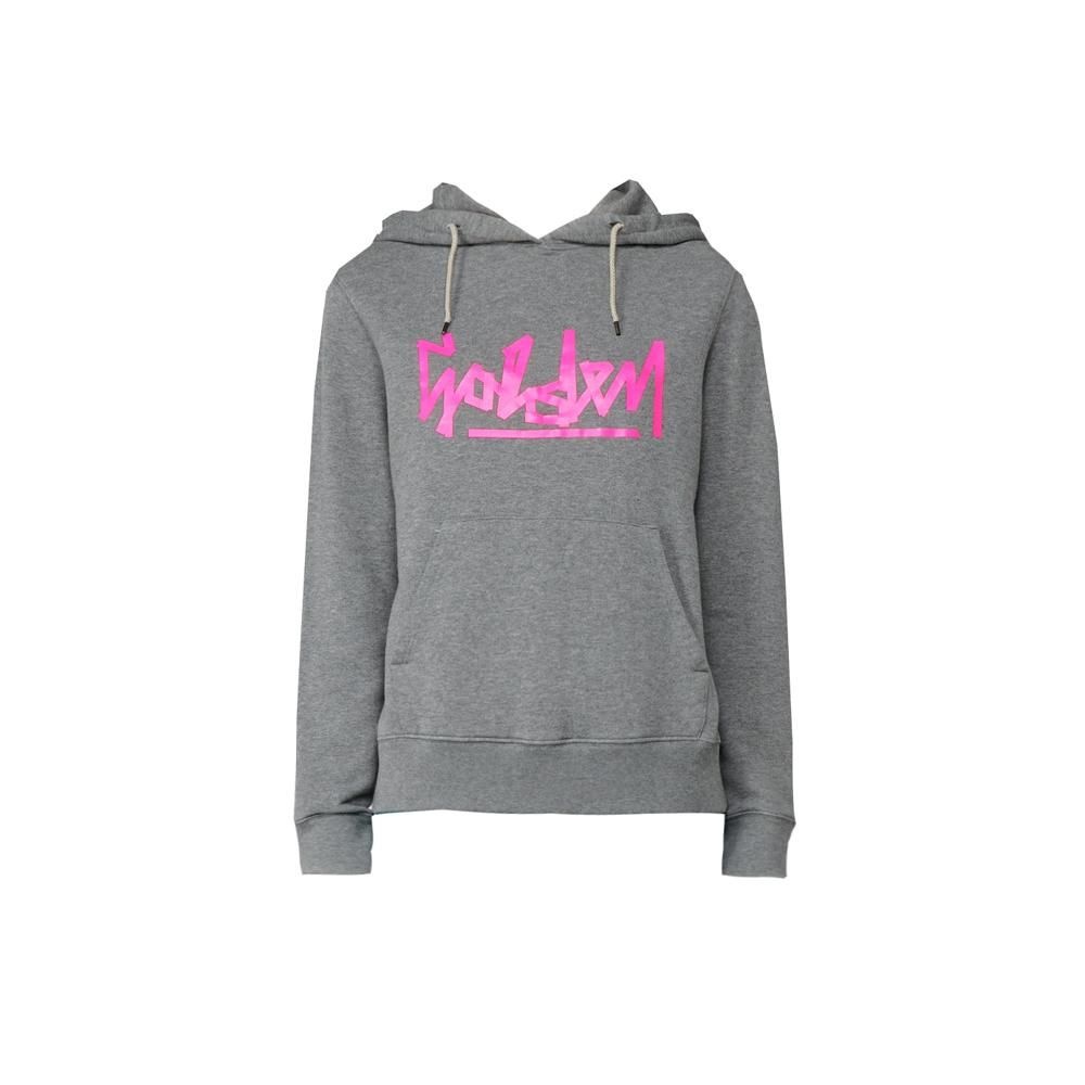 GOLDEN GOOSE 골든구스 15주년 핑크 로고 프린팅 후드티 그레이 GWP00338 P000212 60263