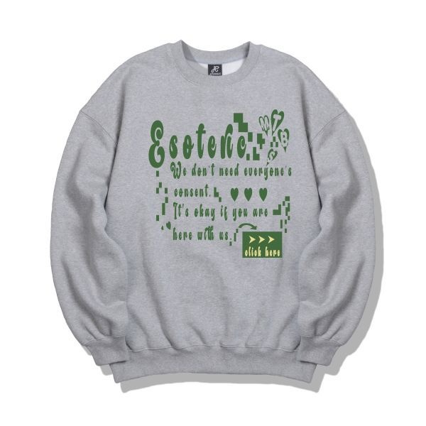 MTHEBAS 엠더바스 esoteric 오버핏 스웨트셔츠 기모 메란지그레이 1946043