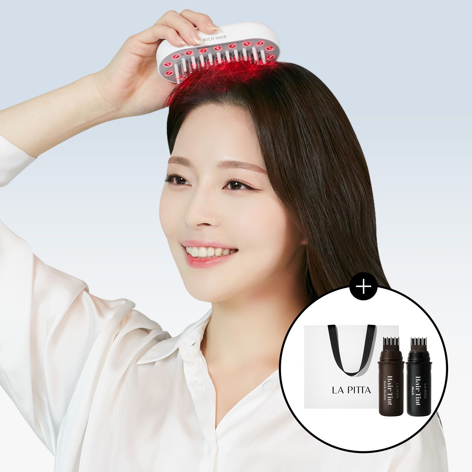 라피타 (현대홈쇼핑) [단독증정/쇼핑백+헤어틴트 2개] 라피타 리치헤어 모발관리 EMS 갈바닉 이온 마사지기