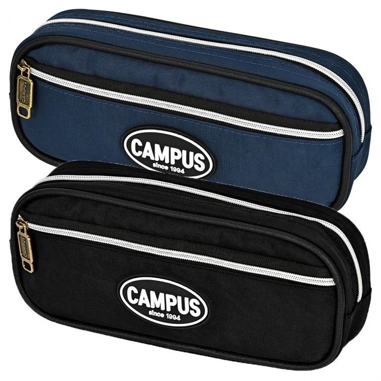 더블 포켓 펜파우치 필통 1개 지퍼 천 패브릭 수납 입학선물 준비물 신학기