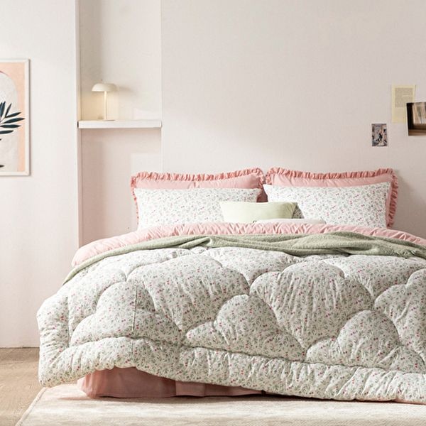 [마르시아][K]순면 광목 차렵이불+베개커버 4종 풀세트