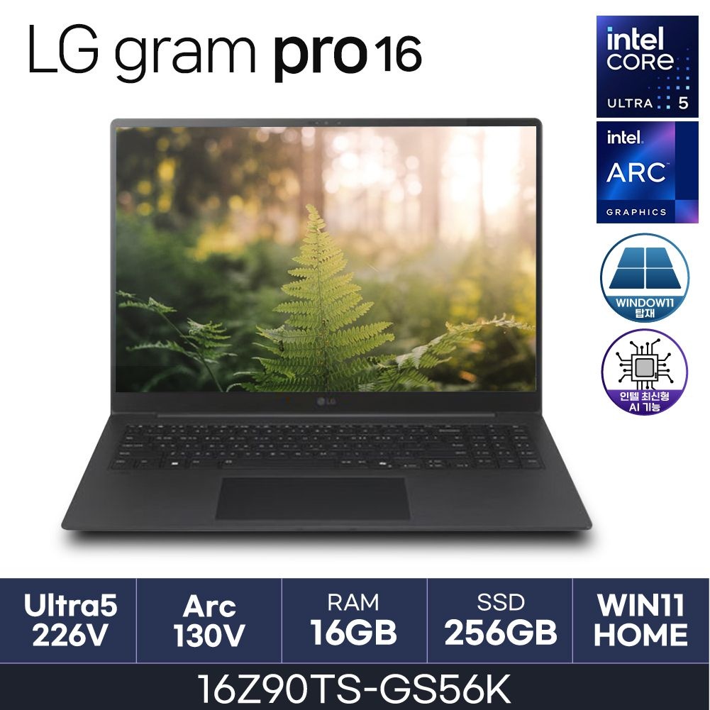 LG전자 LG 그램 프로16 16Z90TS-GS56K 울트라5 W11Home ( 16GB / N 256GB ) HMC