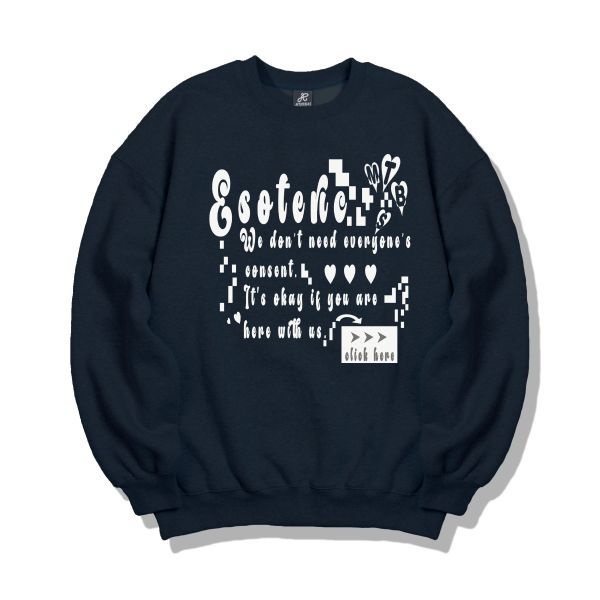 MTHEBAS 엠더바스 esoteric 오버핏 스웨트셔츠 네이비 1946196