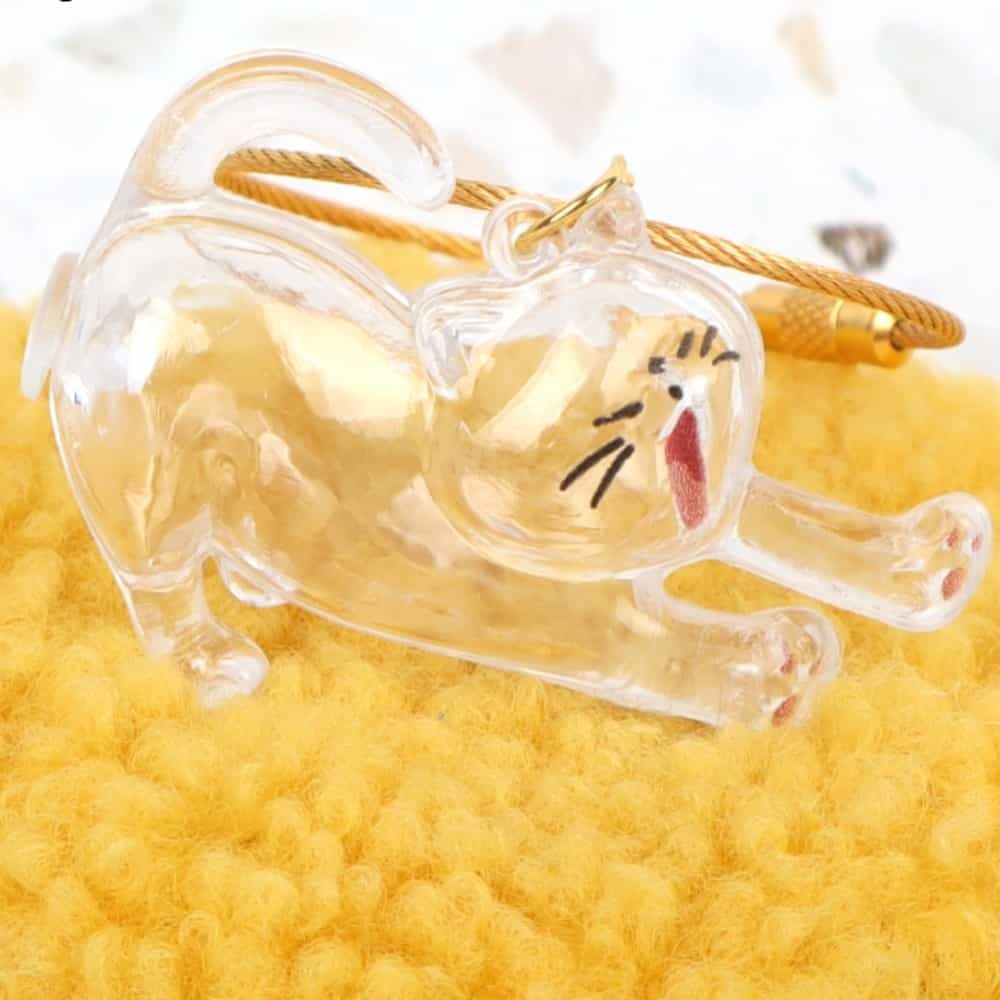 업체협력사 살림냥냥 고양이 털 보관 키링 하품하는냥이 키걸이 가방고리 반려동물추억