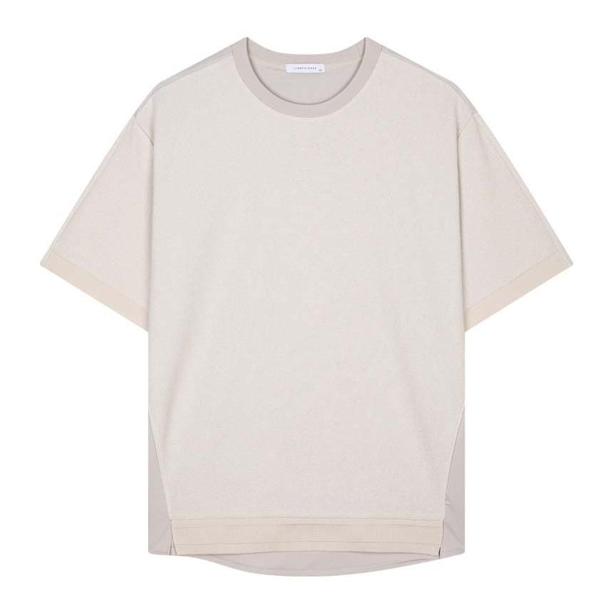 [롯데백화점] 리버클래시 베이지 니트 믹스 반팔 티셔츠 LKS41336 LE1221001632