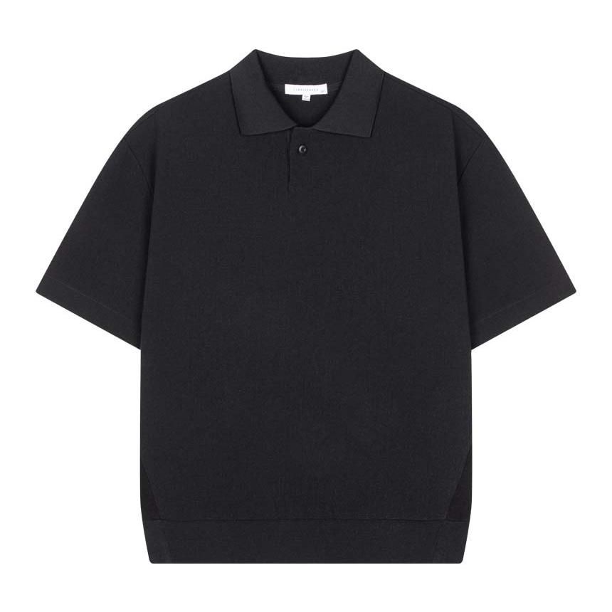 [롯데백화점] 리버클래시 블랙 사이드 패널 칼라 반팔티셔츠 LKS41342 LE1221001645