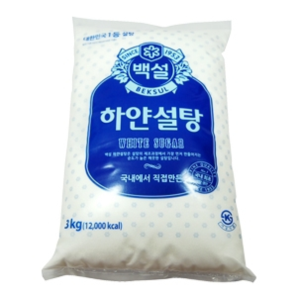 [온누리7%혜택]CJ 백설 하얀설탕 3kg