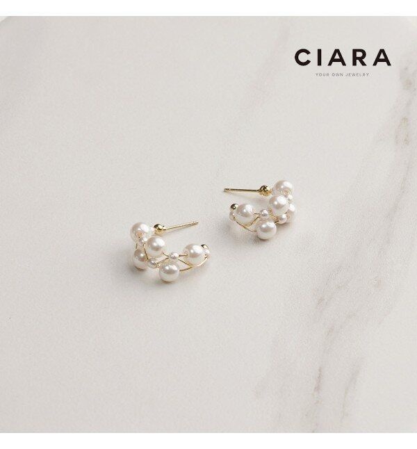 씨아라 [패션플러스][씨아라]CIARA 16K Siracusa 믹스드 진주 귀걸이(GoldPlated)