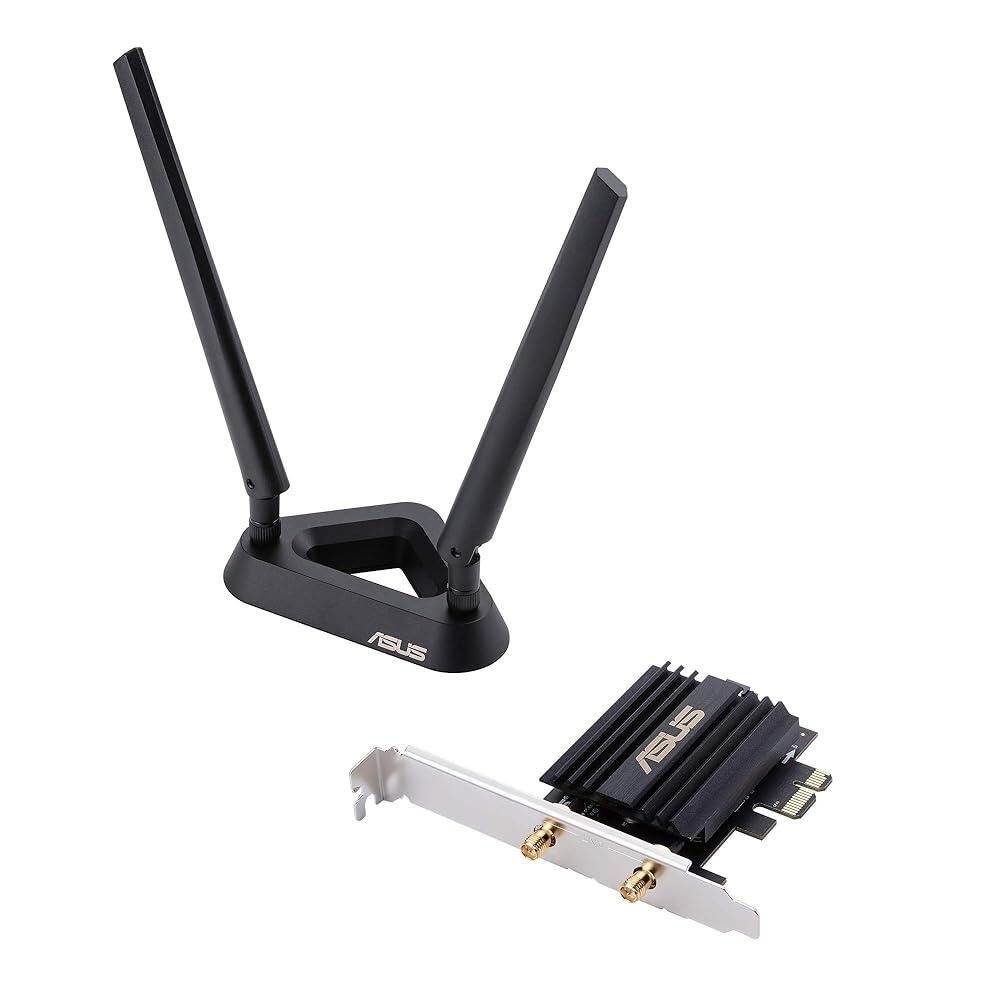 [해외] Asus AX3000 (Pce-AX58BT) 듀얼 밴드 PCIe 무선 어댑터 차세대 WiFi 6 블루투스 5.0 Ofdma, 2x2 MU-Mimo 및 Wpa3 보안 블랙347066