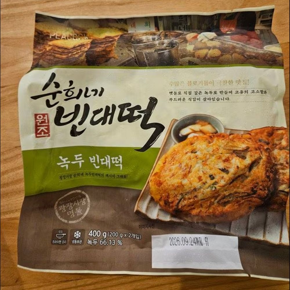 피코크 순희네 녹두 빈대떡 400g 3개