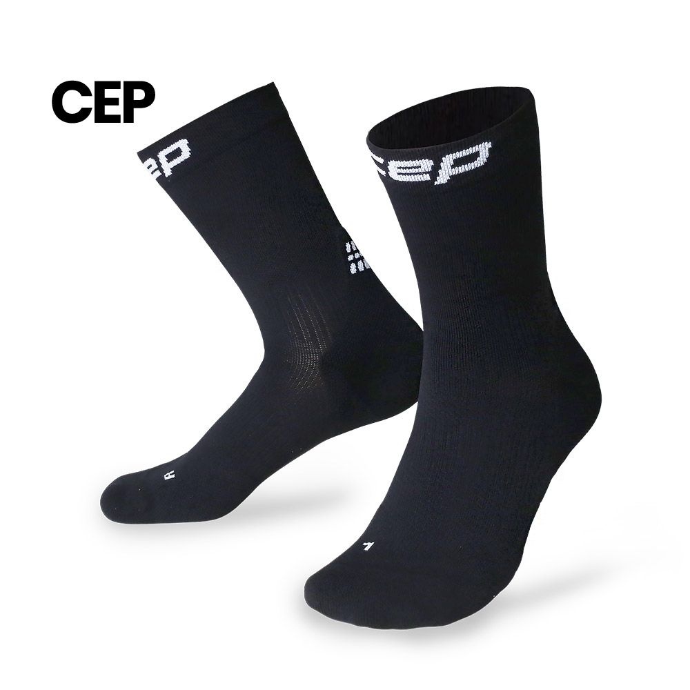 CEP 씨이피 코어 런 V5 미드 컷 양말 삭스 블랙
