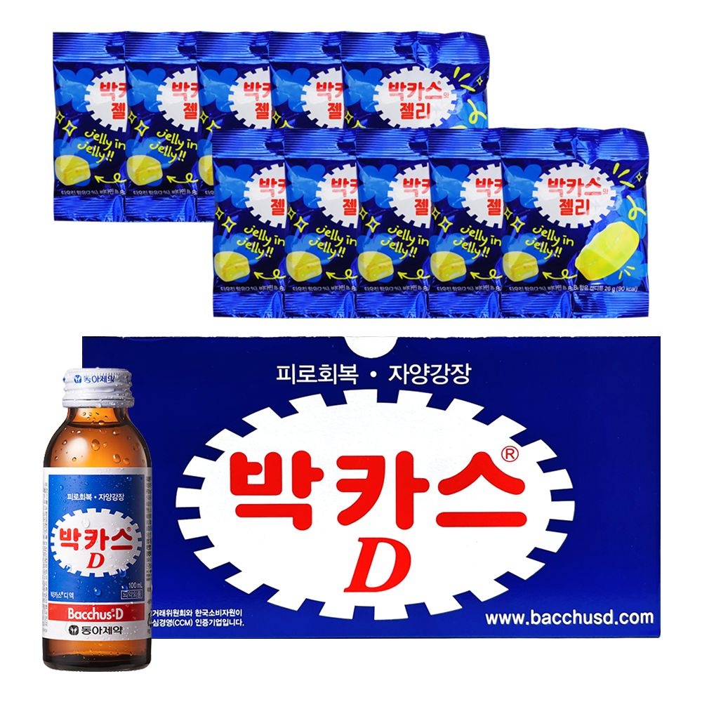 동아제약 동아제약 박카스D 10병 + 박카스맛 젤리 26g 10봉지 / 약국용 박카스디 피로회복 자양강장 파손방지