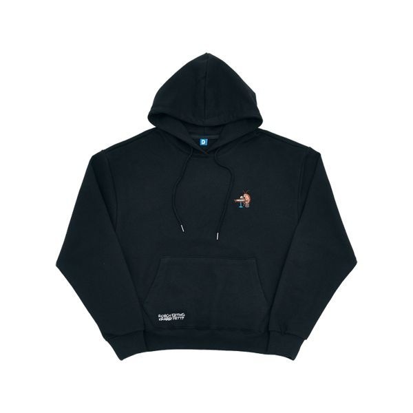 DANCOMMA 스폰지밥 게살버거 먹는 바선생님 자수 후드티셔츠 DN25WHD0800 3058505