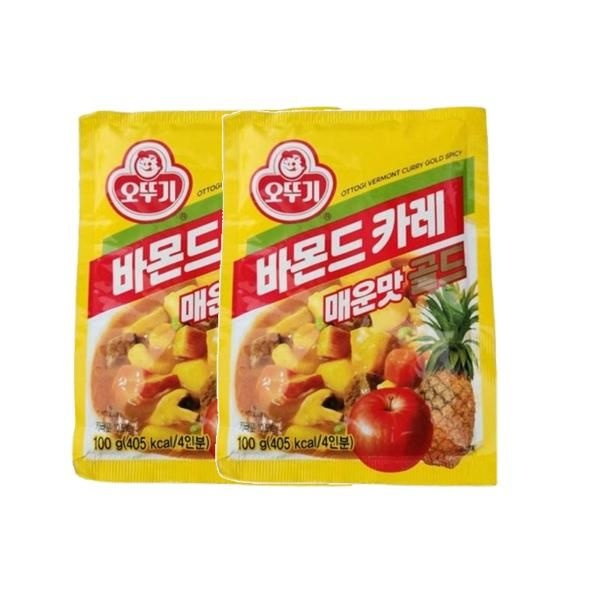 오뚜기 오뚜기 바몬드카레골드 매운맛 분말 100g 2개 자취 혼밥 가루 맞벌이 우동 돈까스 아이 떡볶이