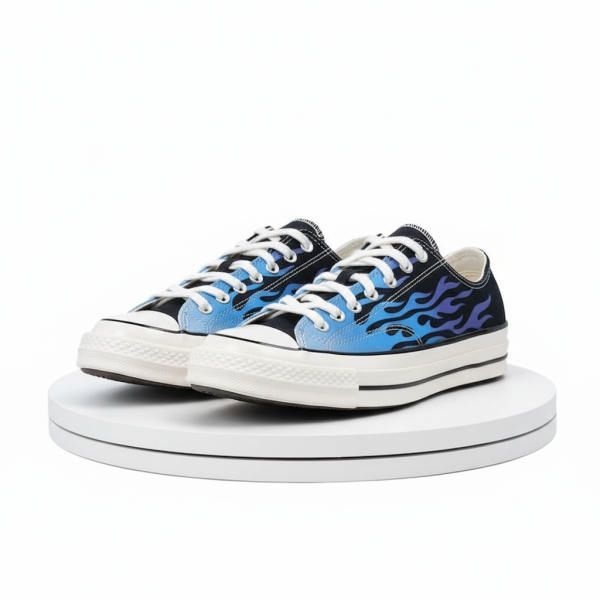 10 꼬르소 꼬모 CONVERSE 컨버스 Men Chuck 70 Archive G.I.D. Flames - Ox Black Blue It Cobalt 714903