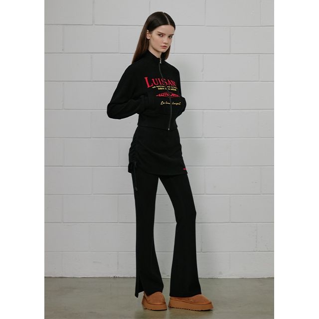 [롯데백화점] 에고이스트 레터링 프린팅 포인트 스커트 레이어드 부츠컷 팬츠 ER4CP661 LE1220473716