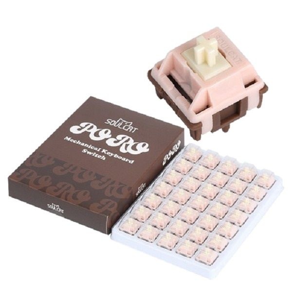 SPM 기계식 축교환 스위치, HMX x Soulcat PORO 리니어 5핀 105개 패키지 Light 37g