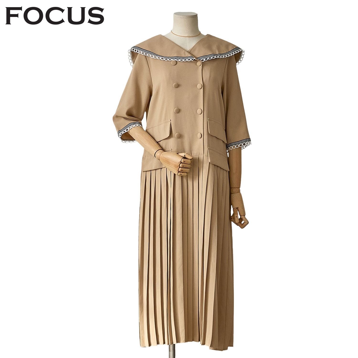 포커스 [모다아울렛][포커스]세일러 카라 주름 원피스FM3C7OP0203_JK 전주김제점