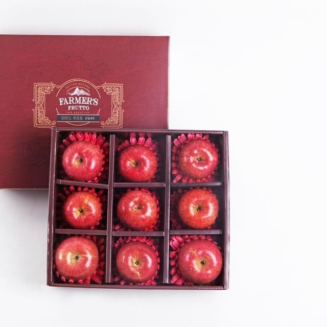 UnKnown [바로배송 트레오바] 사과 선물세트 실속형 1호 (3.2kg) 9입(350g이상)