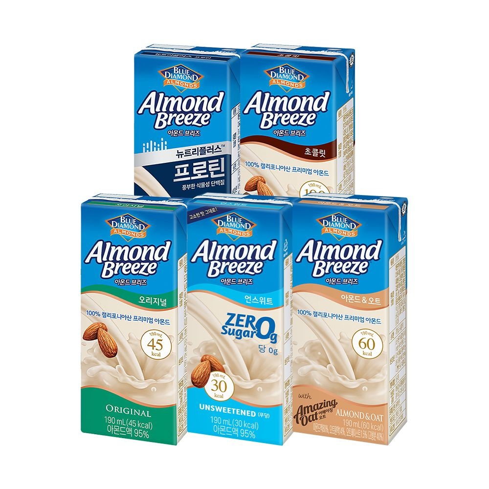 아몬드브리즈 5종 오리지널/언스위트 외 190ml 48팩