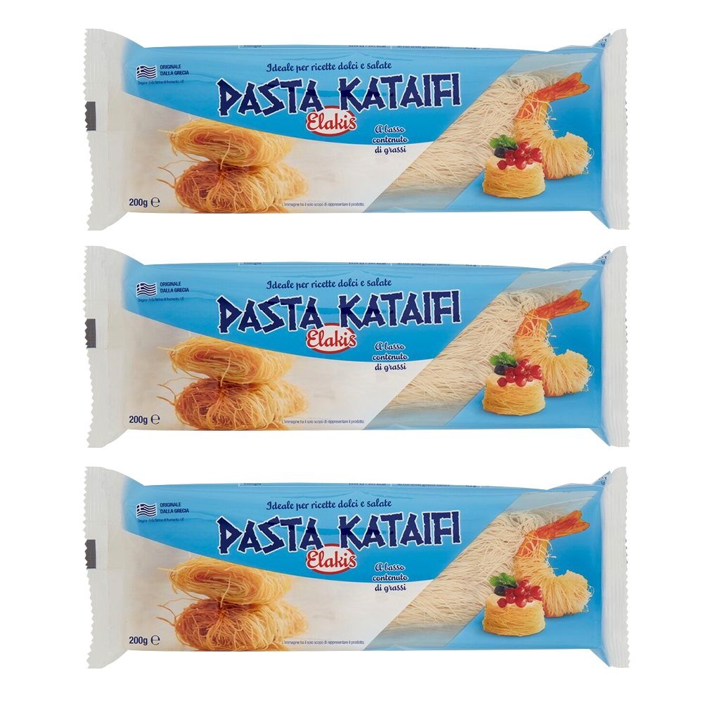 [해외] Elakis 그리스 카타이프 실타래 카다이프면 두바이초콜릿 두쫀쿠 냉동카다이프 200g x 3개세트