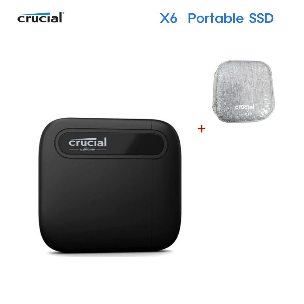 마이크론 크루셜 Crucial X6 500GB USB 3.2 USB-C 외장 솔리드 스테이트 드라이브 CT500X6SSD9