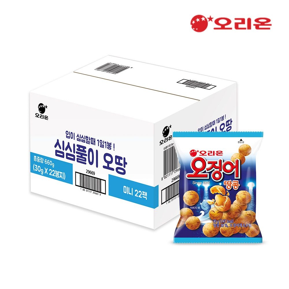 [오리온][연휴순차출고]오리온 심심풀이 오땅미니 30g 22팩 (660g) : 롯데ON